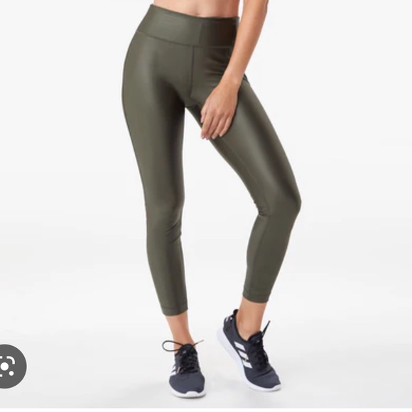 Lole Ankle Leggings - Olive Green - Workout Pants - Spandex - High Rise - Picture 1 of 10
